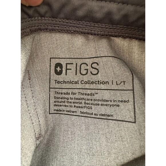 FIGS Zamora Joggers Gray Tapered Medical Full Length High Rise Women Large Tall - Picture 7 of 7